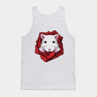 Hamster with Rose Tank Top